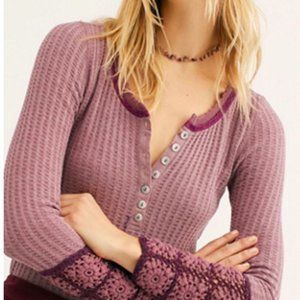 Free People Pink Thermal Top